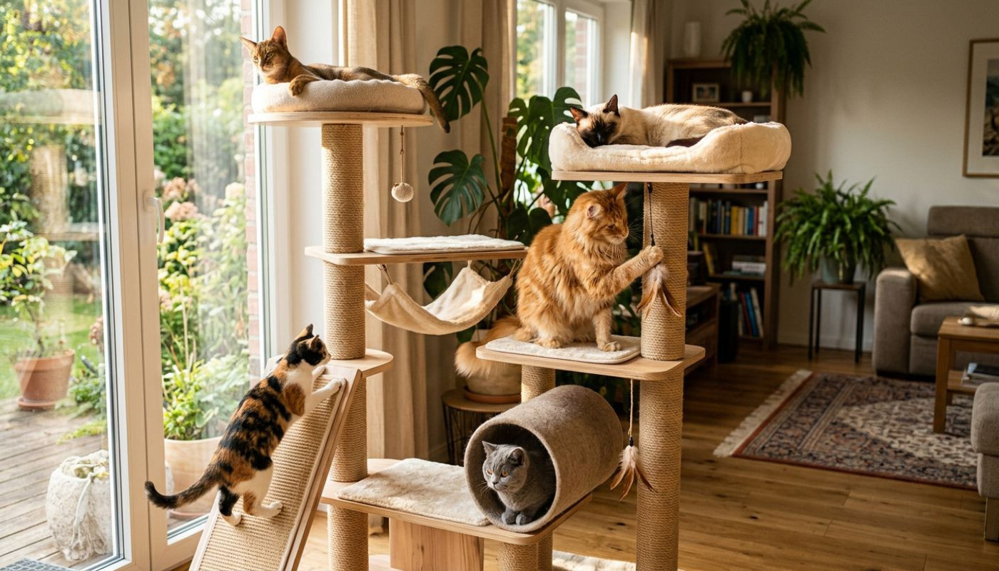 Wie wählt man den idealen Kratzbaum für unterschiedliche Katzentypen?
